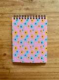 Pink Floral Lined Notepad -  5.5"x4.25"