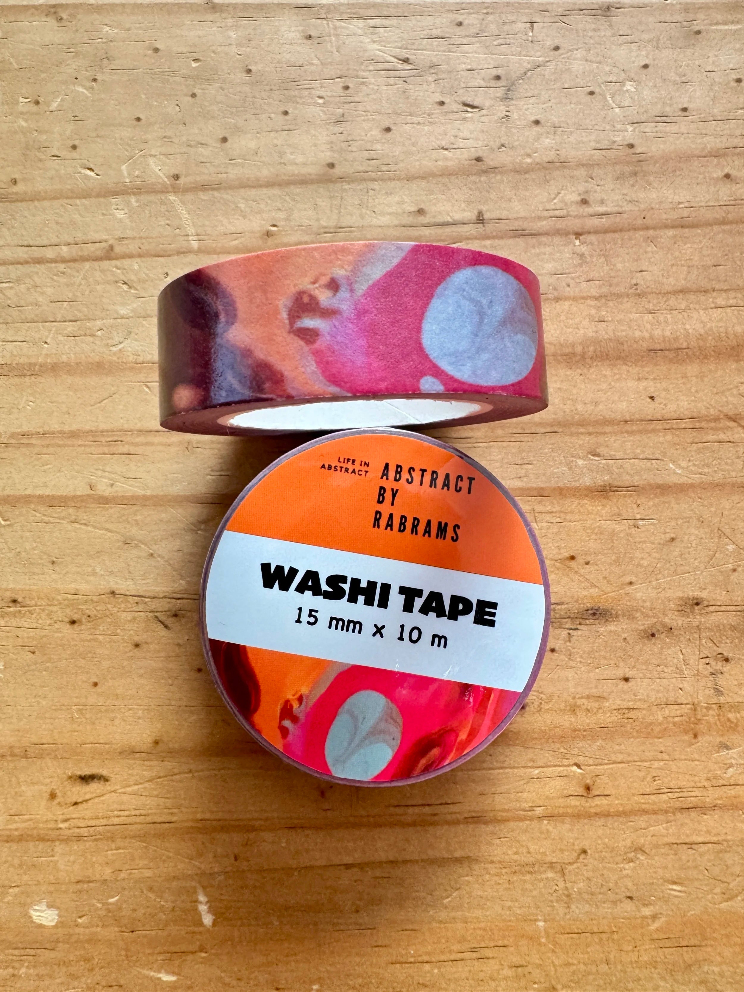 Abstract Pink and Orange Washi Tape