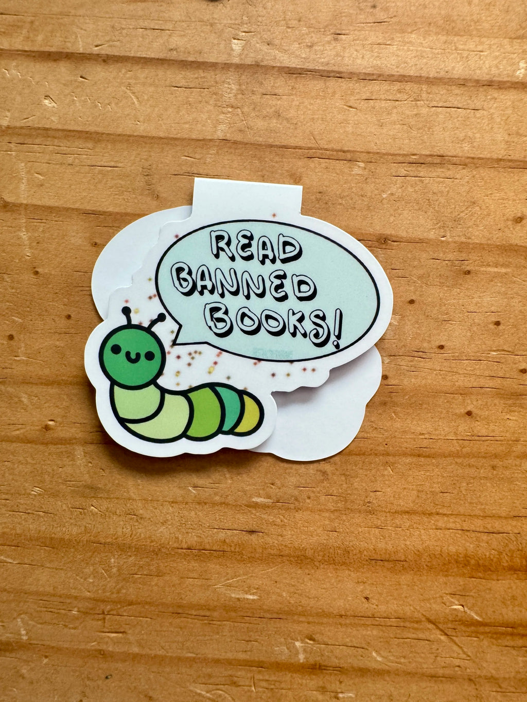 Read Banned Books Caterpillar Magnetic Bookmark