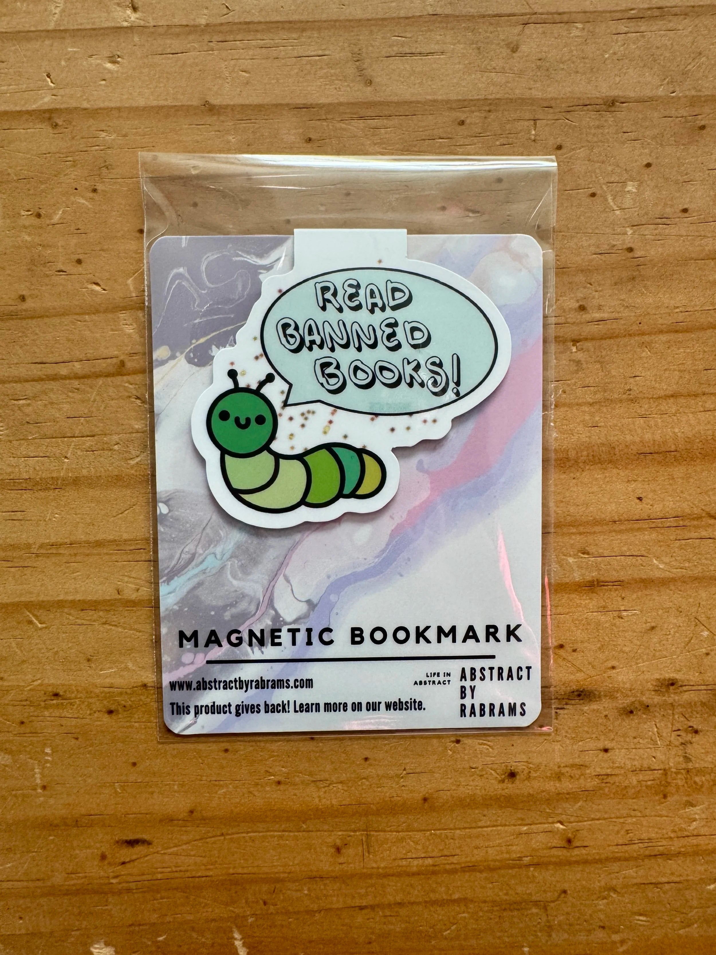 Read Banned Books Caterpillar Magnetic Bookmark