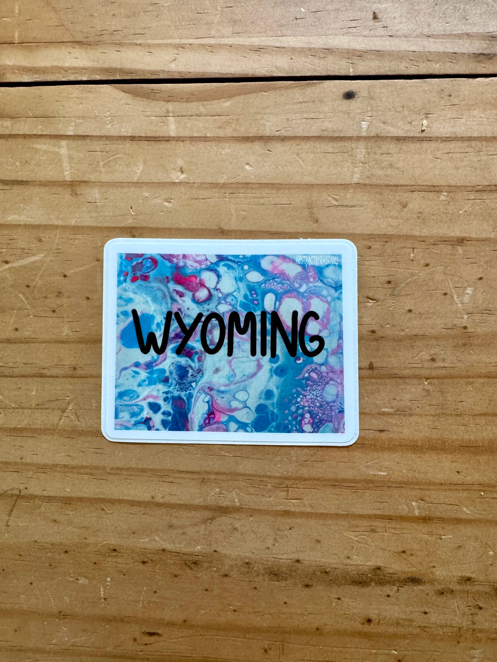 Wyoming State Trans Pride and Rainbow State Vinyl Sticker