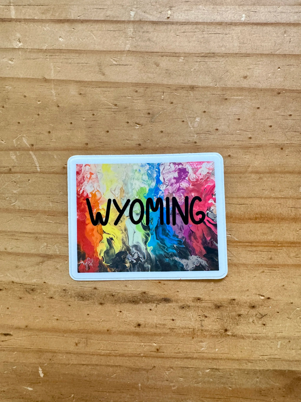 Wyoming State Trans Pride and Rainbow State Vinyl Sticker
