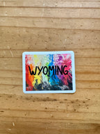 Wyoming State Trans Pride and Rainbow State Vinyl Sticker