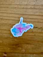 West Virginia State Trans Pride and Rainbow State Vinyl Sticker