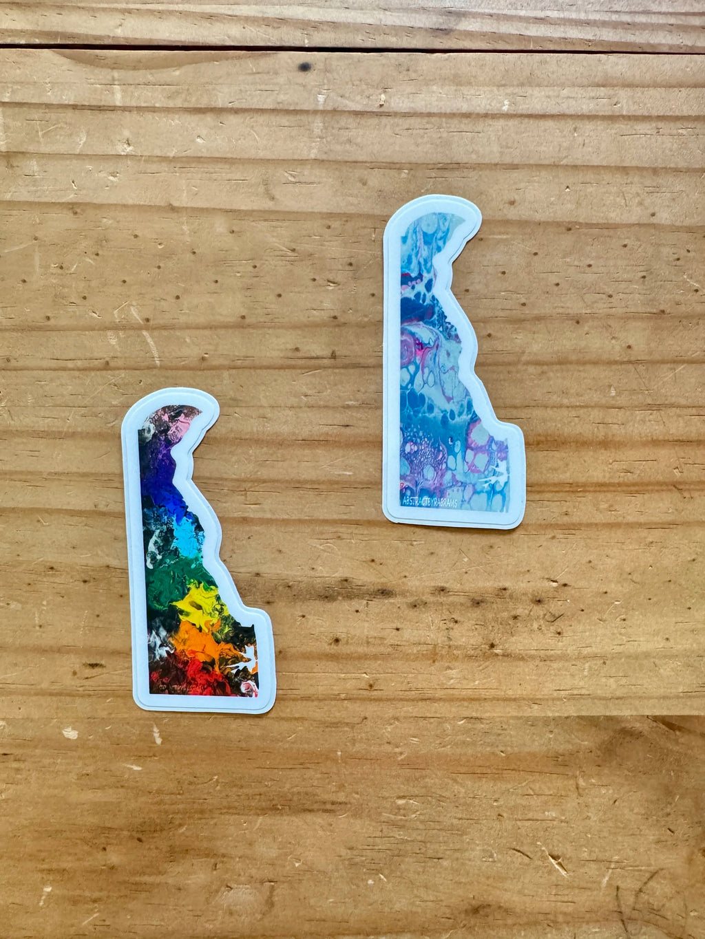 Delaware State Trans Pride and Rainbow State Vinyl Sticker