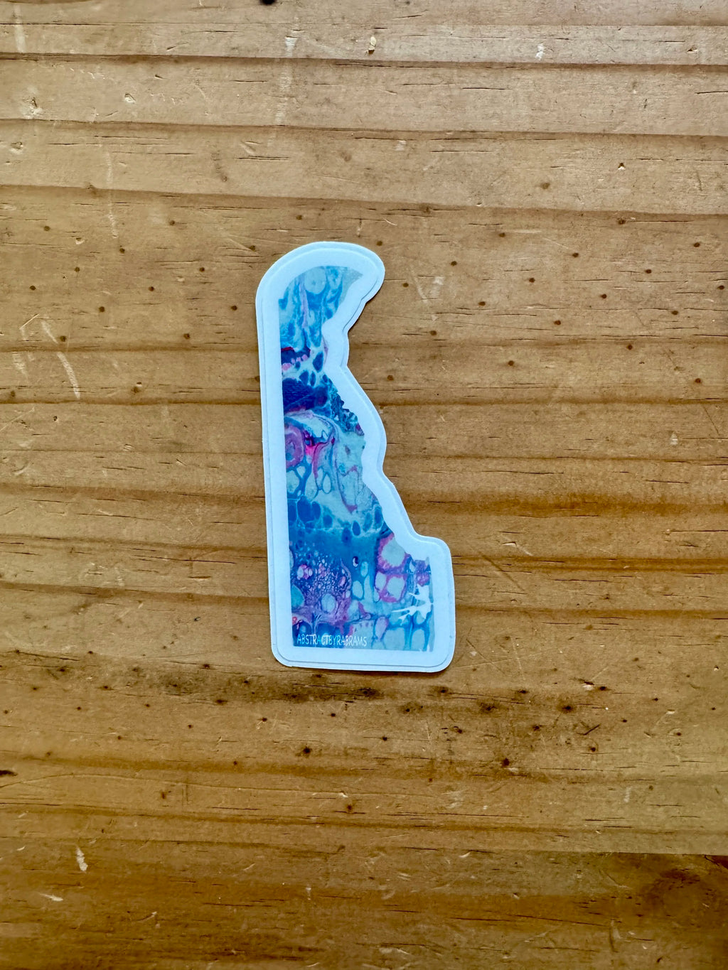 Delaware State Trans Pride and Rainbow State Vinyl Sticker