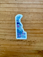 Delaware State Trans Pride and Rainbow State Vinyl Sticker