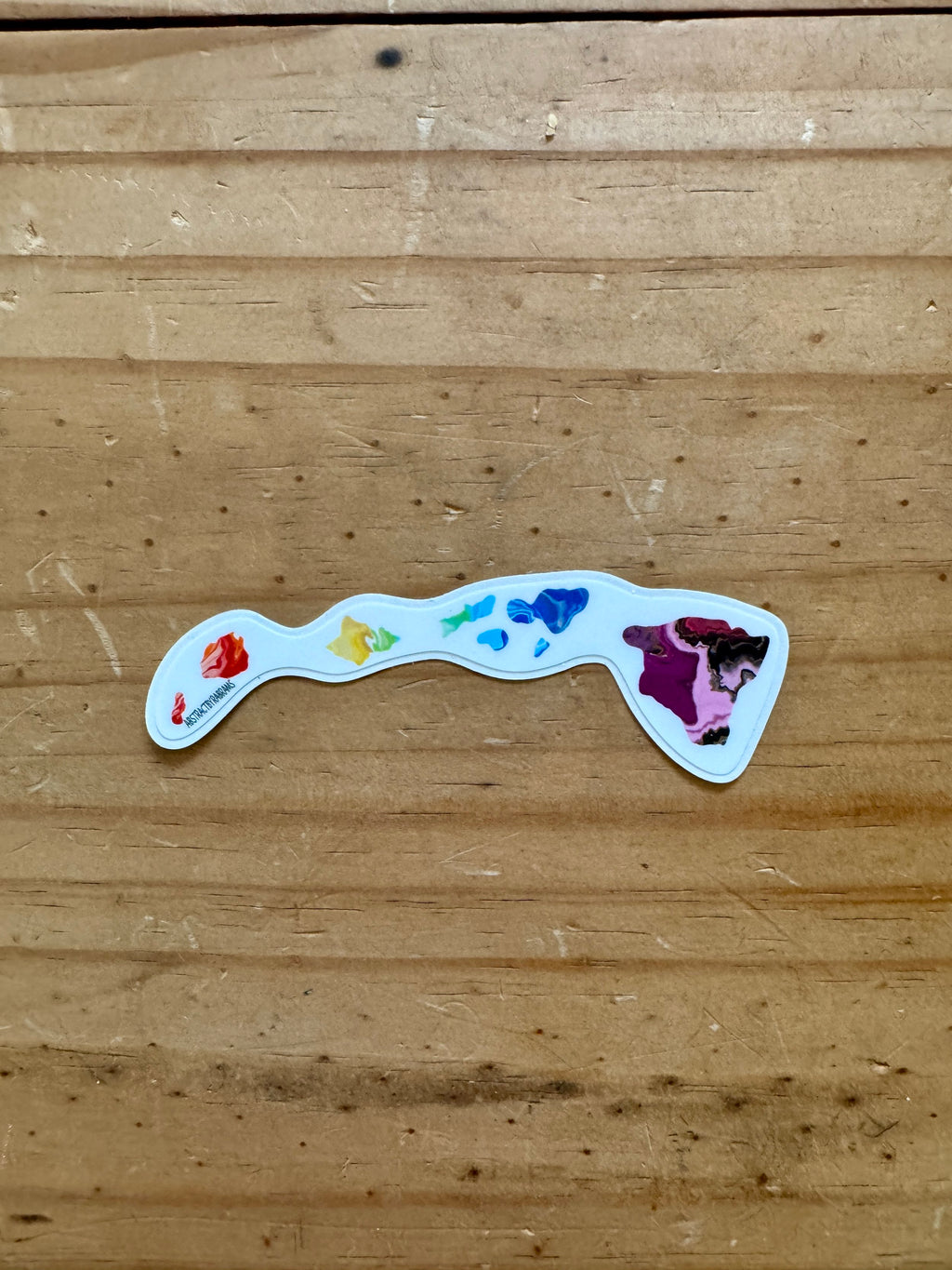 Hawaii State Trans Pride and Rainbow State Vinyl Sticker