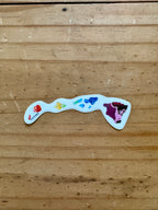 Hawaii State Trans Pride and Rainbow State Vinyl Sticker