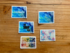 Colorado Stickers - 3"x2.3" - Vinyl - State Shape - Blue and Green