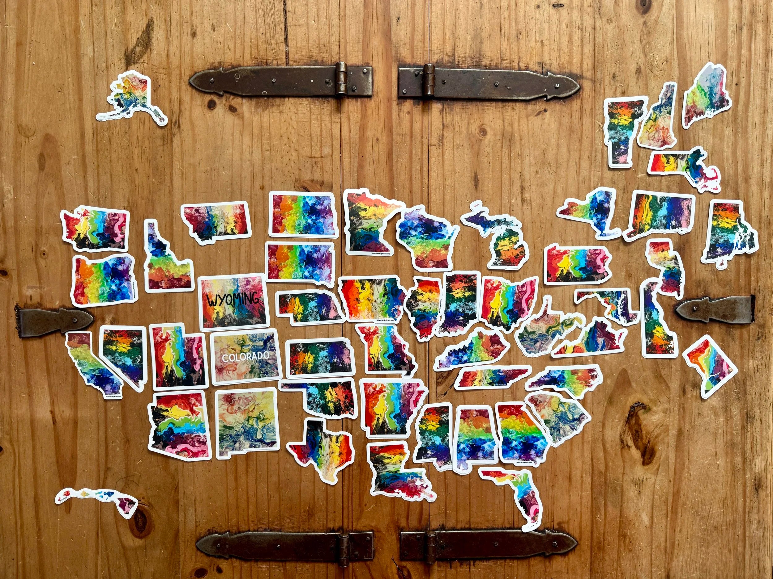 51 Rainbow State Sticker Bundle