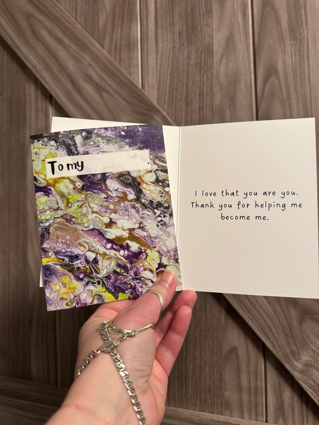 Subtle Nonbinary Parent Greeting Card - "To my _______"