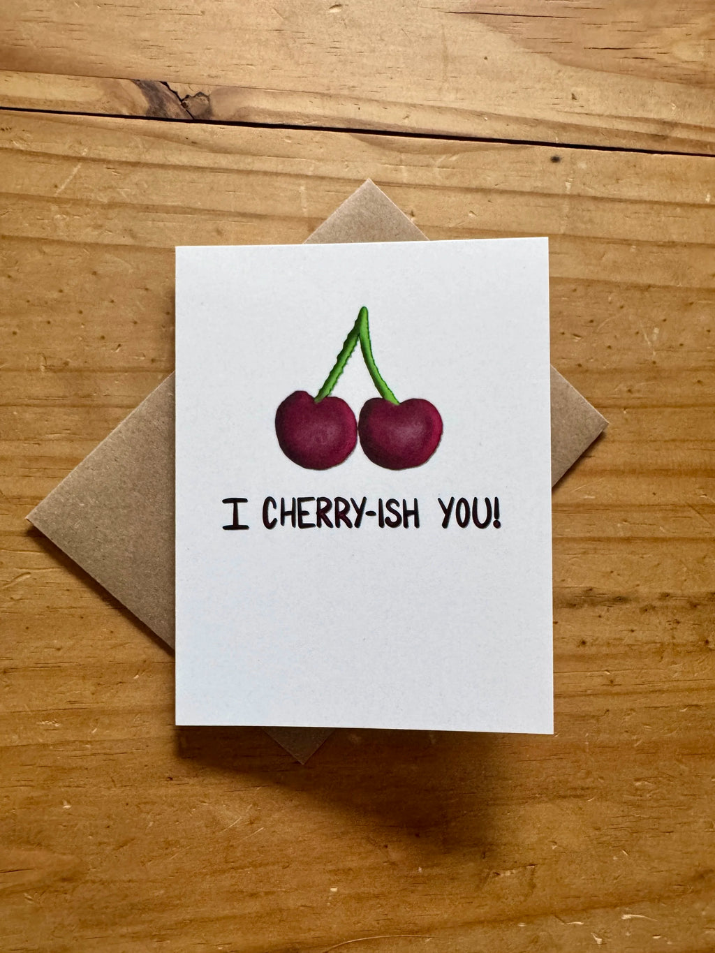 I Cherry-Ish You Greeting Card - Cherry Pun Card
