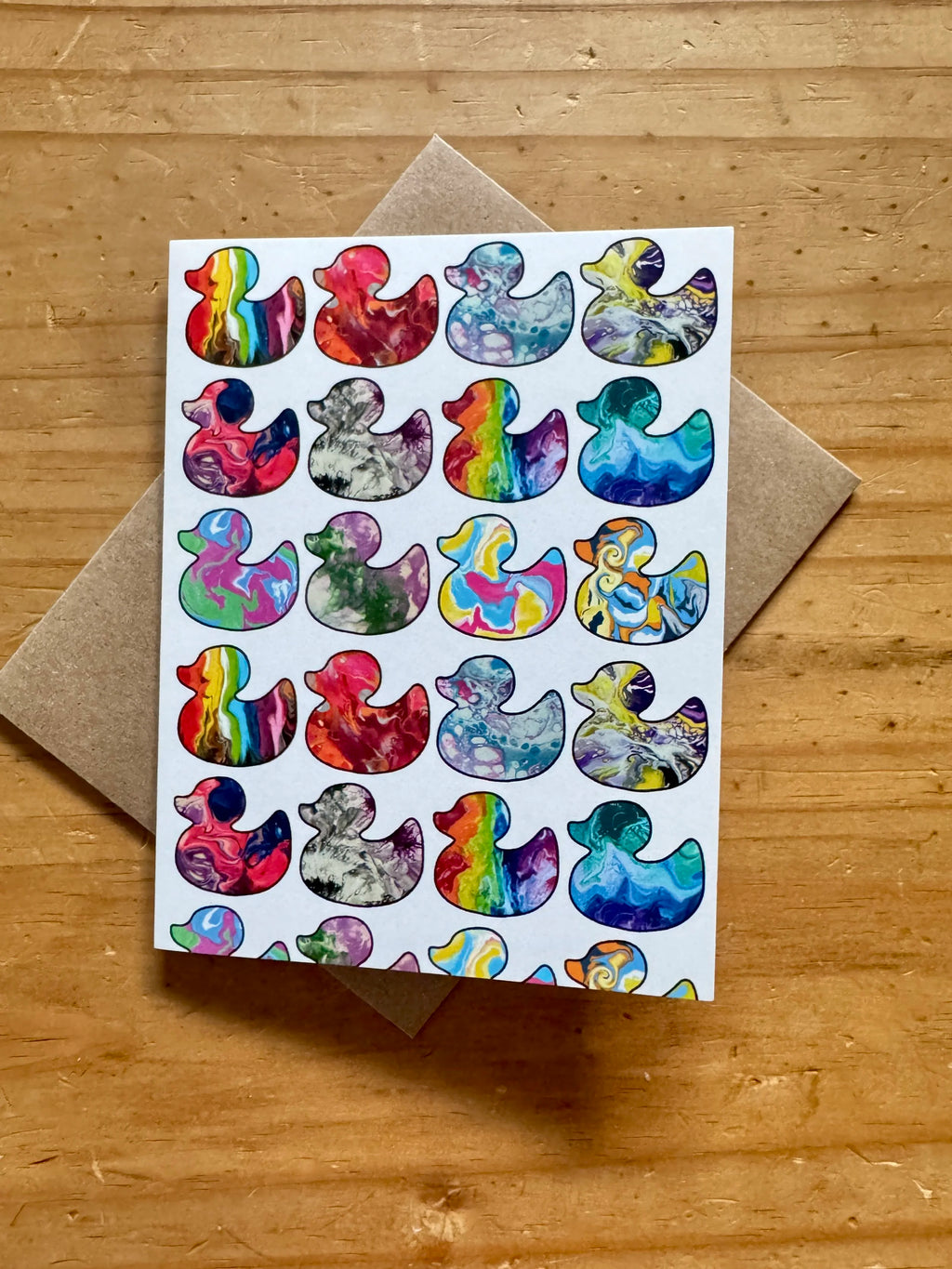 Rainbow Ducks Greeting Card - LGBTQ