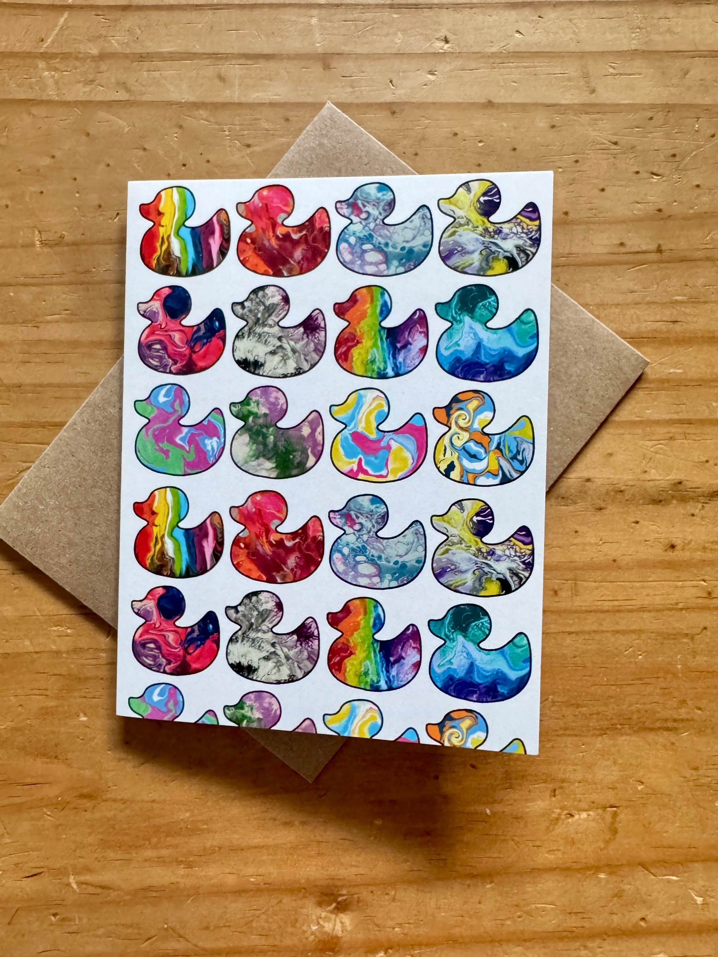 Rainbow Ducks Greeting Card - LGBTQ