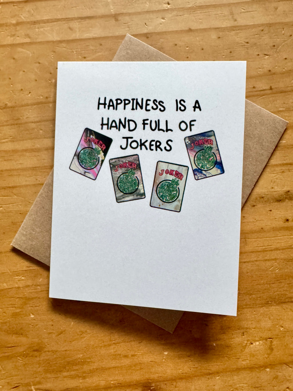 Happiness Is a Hand Full of Jokers Greeting Card - Mahjong