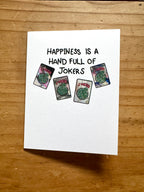 Happiness Is a Hand Full of Jokers Greeting Card - Mahjong