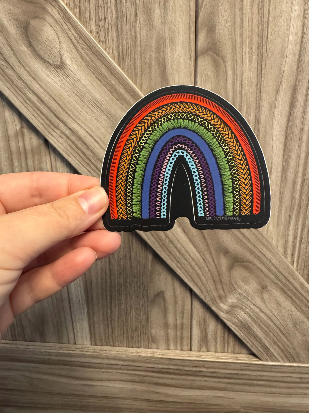 Fiber Arts Progress Pride Rainbow Sticker