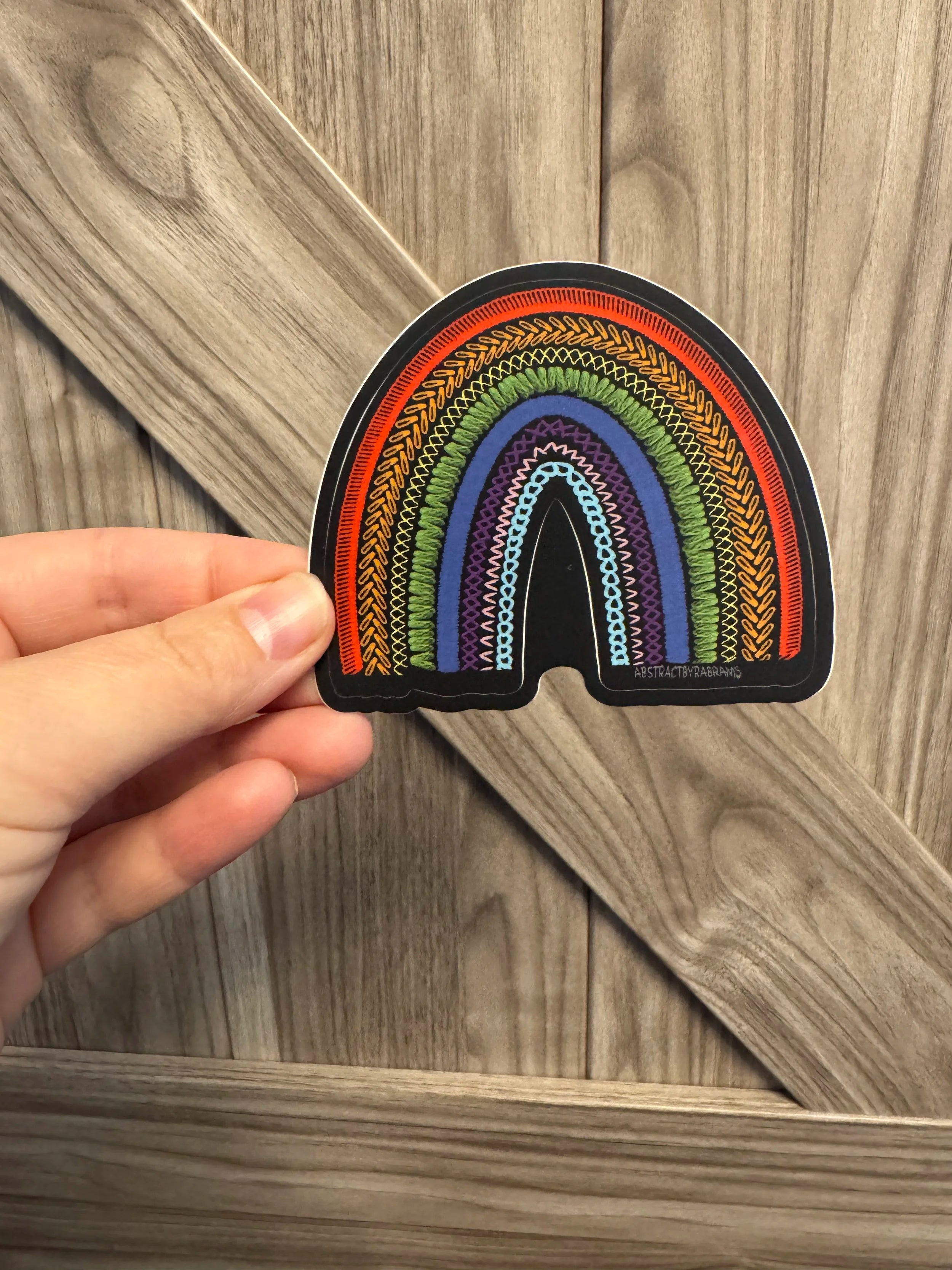 Fiber Arts Progress Pride Rainbow Sticker