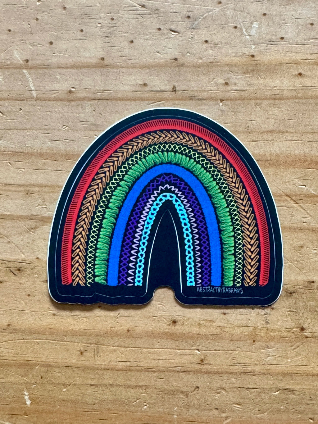 Fiber Arts Progress Pride Rainbow Sticker
