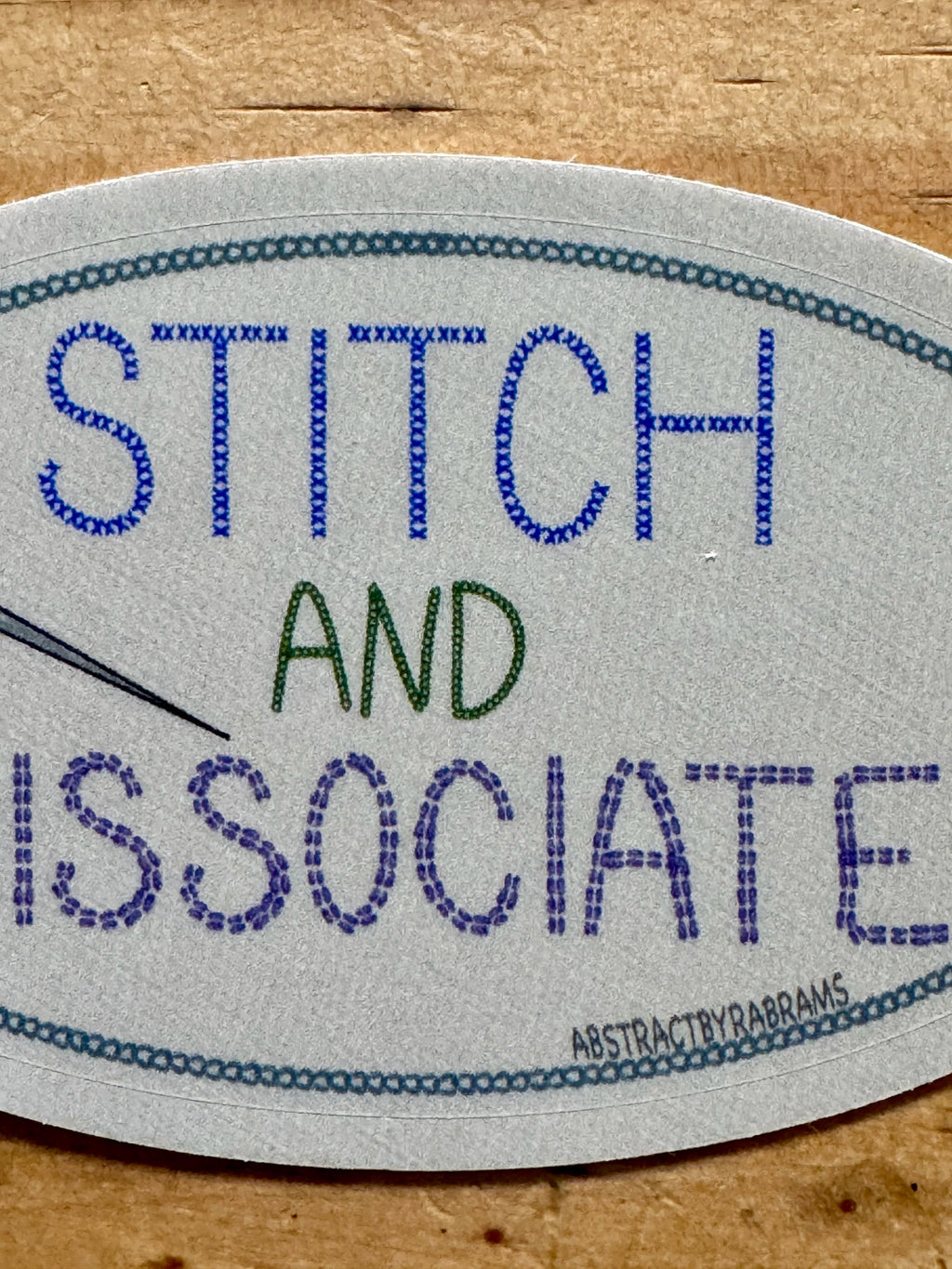 Stitch and Dissociate Sticker - Cross Stitch Sticker