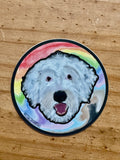 Rainbow Dog Sticker - Sheepadoodle