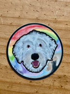Rainbow Dog Sticker - Sheepadoodle