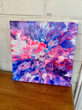 Bisexual Pride Painting You are Loved #47 - 12"x12" Pour Painting