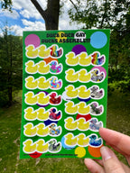 Duck Duck Gay Duck Sticker Sheet