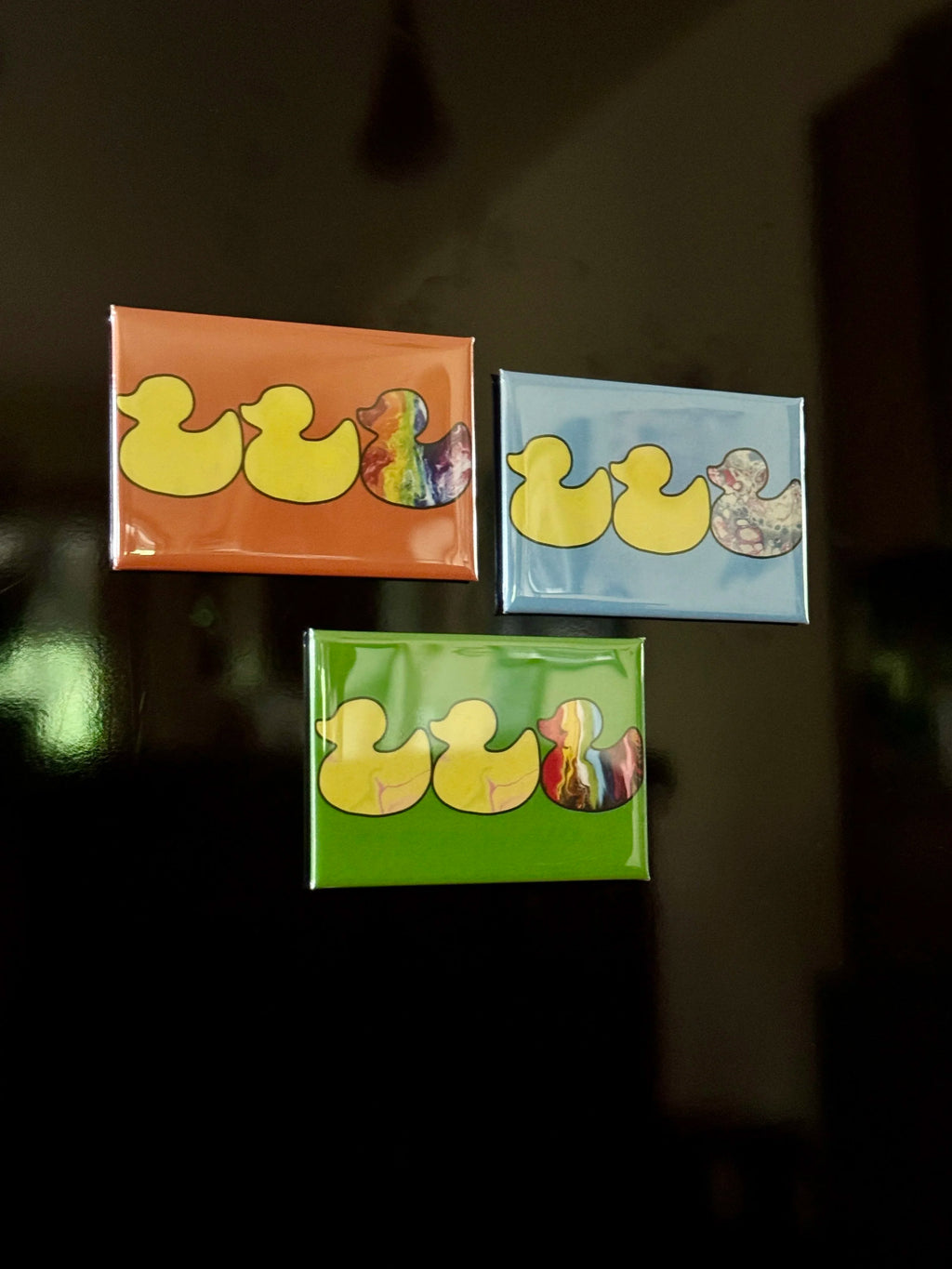 Duck Duck Gay Duck Fridge Magnets