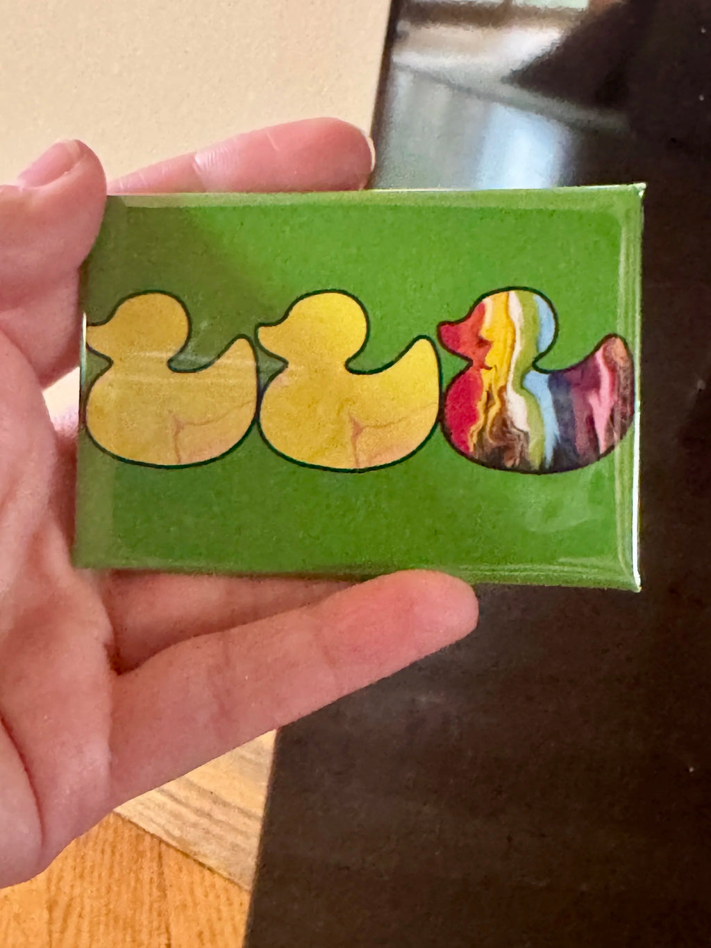 Duck Duck Gay Duck Fridge Magnets