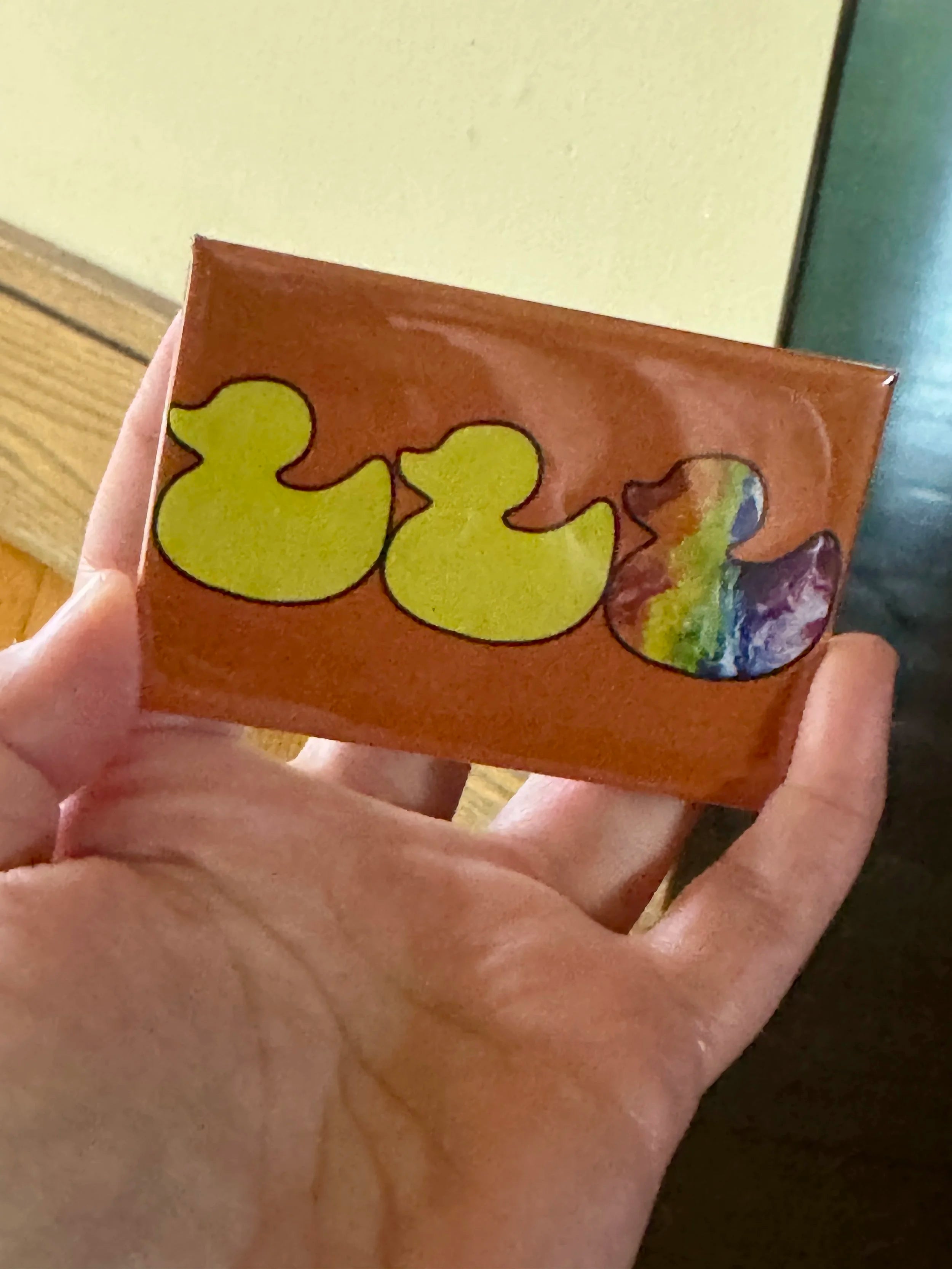 Duck Duck Gay Duck Fridge Magnets