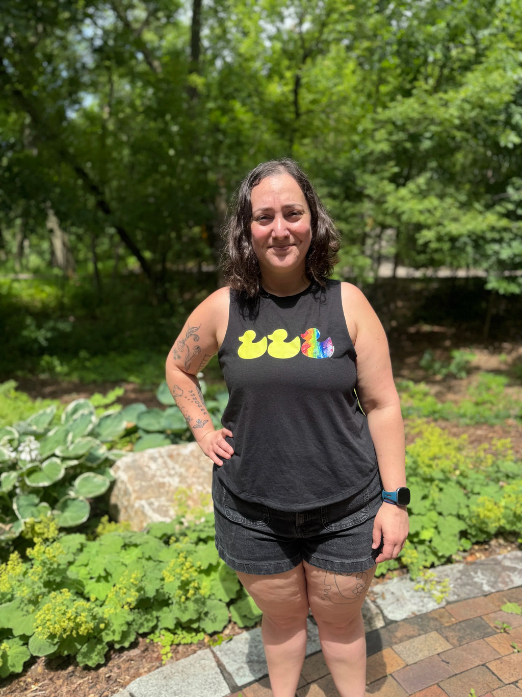 Rainbow Duck Crop Tank