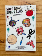 Half Done Crafts Sticker Sheet