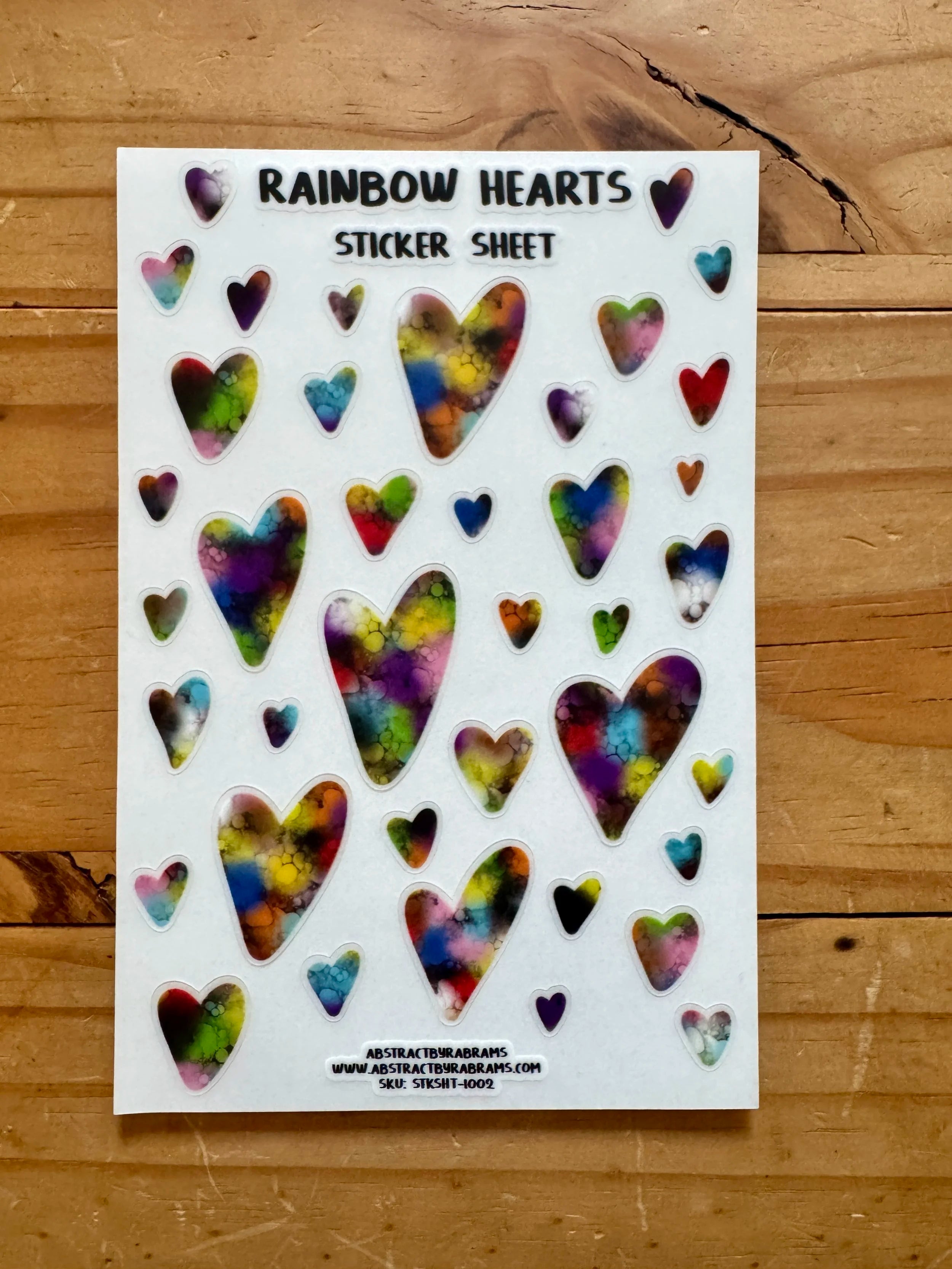 Rainbow Hearts Sticker Sheet