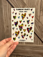 Rainbow Hearts Sticker Sheet