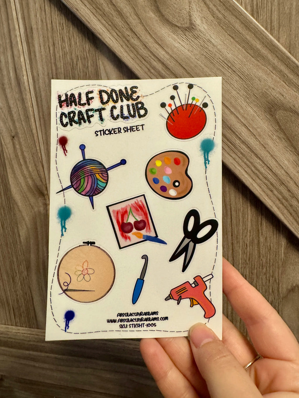 Half Done Crafts Sticker Sheet