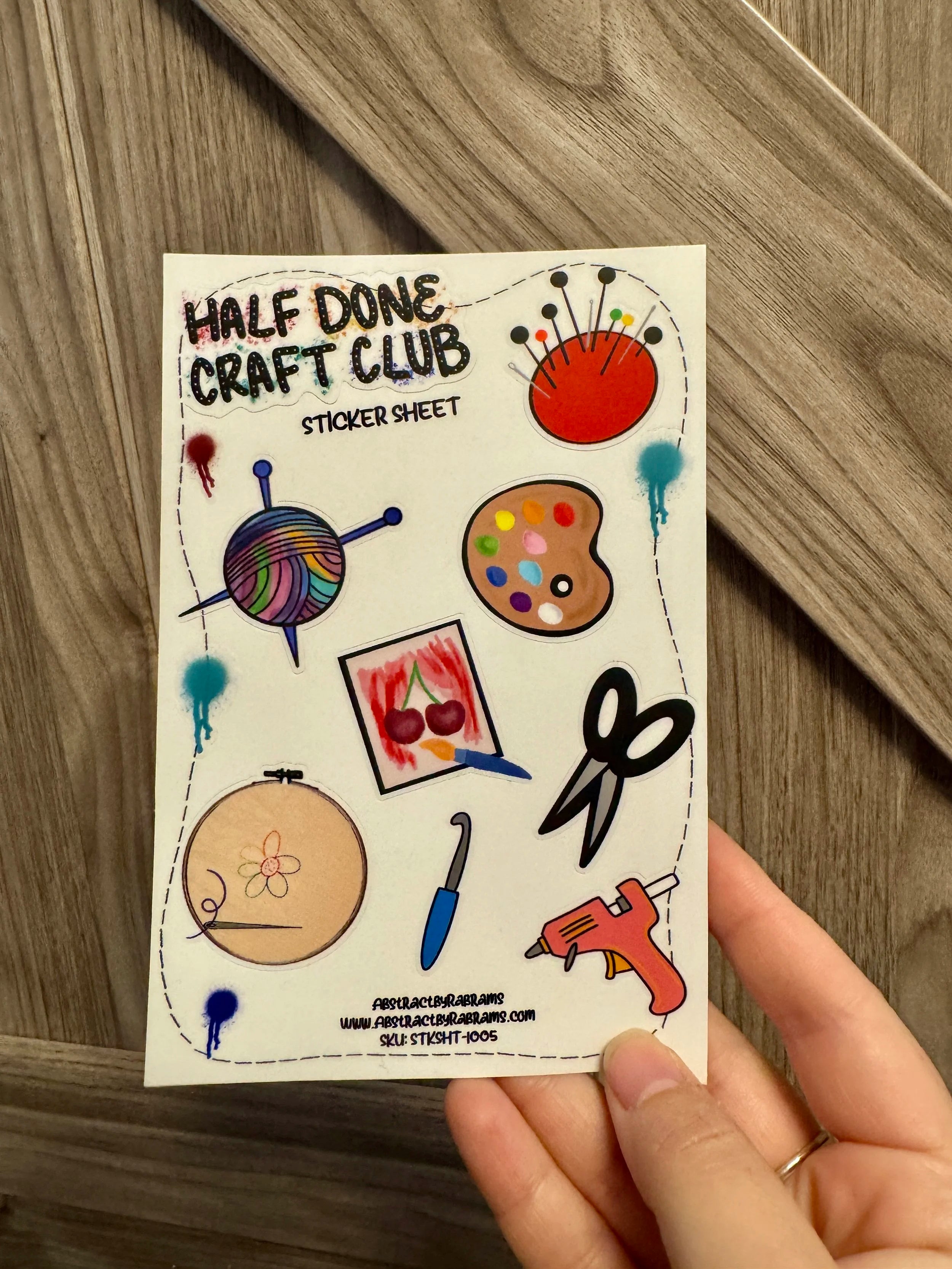 Half Done Crafts Sticker Sheet