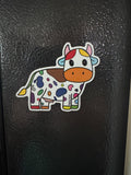 Rainbow Cow Fridge Magnet