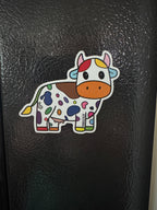 Rainbow Cow Fridge Magnet