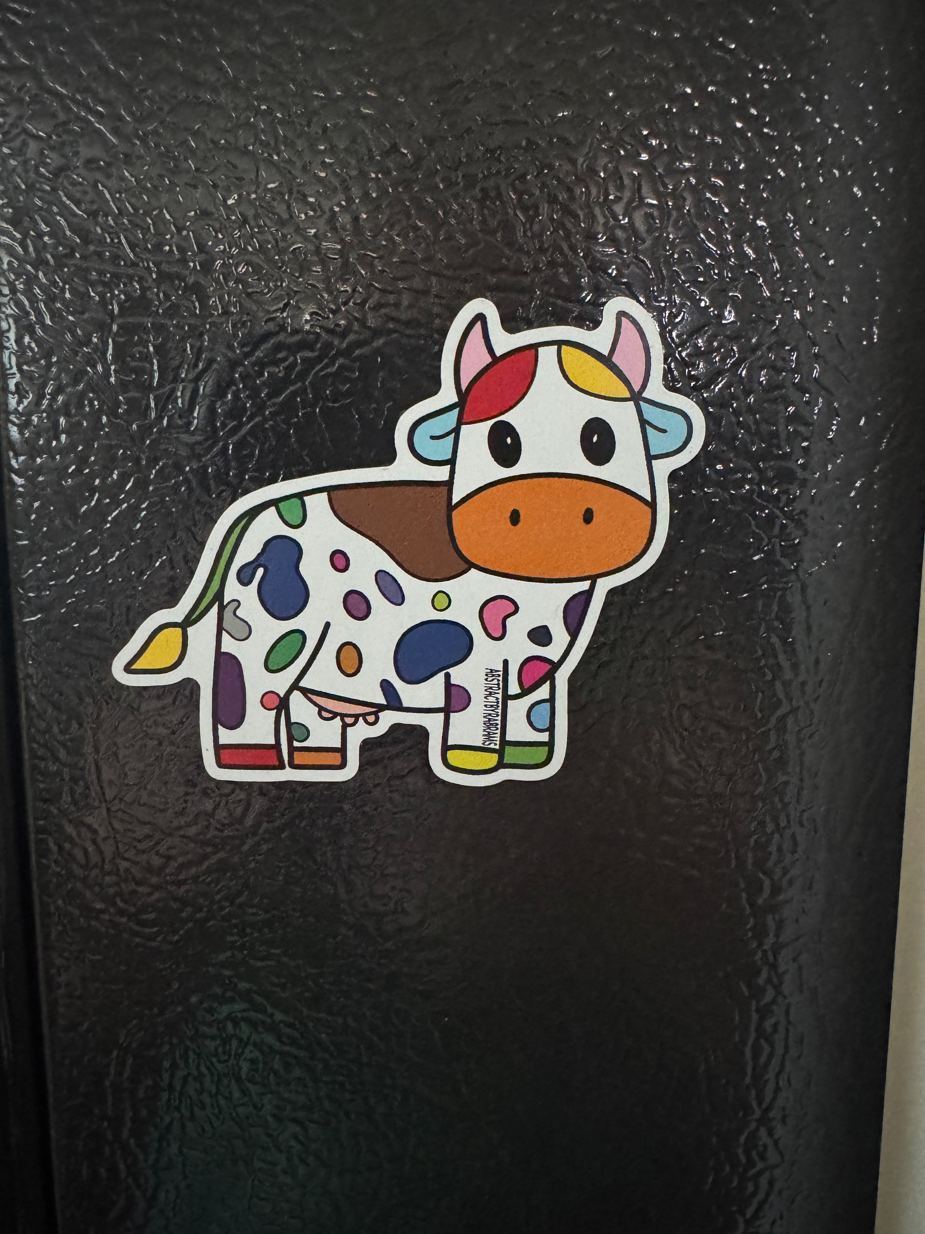 Rainbow Cow Fridge Magnet