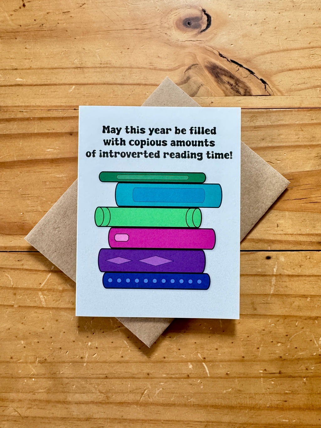 Book Themed Birthday Card - Introvert