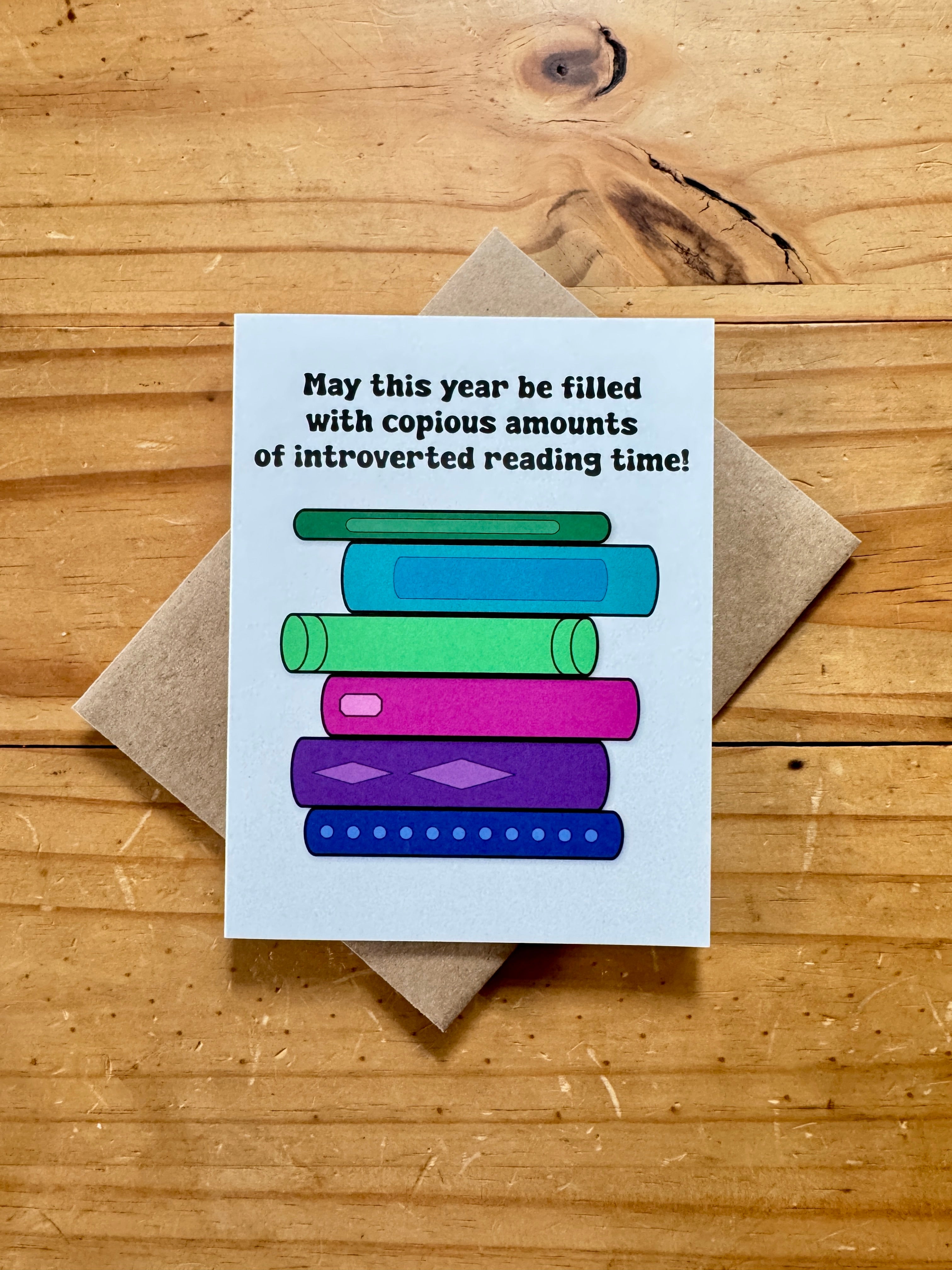Book Themed Birthday Card - Introvert