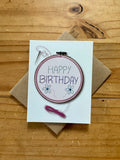 Embroidery Themed Birthday Card