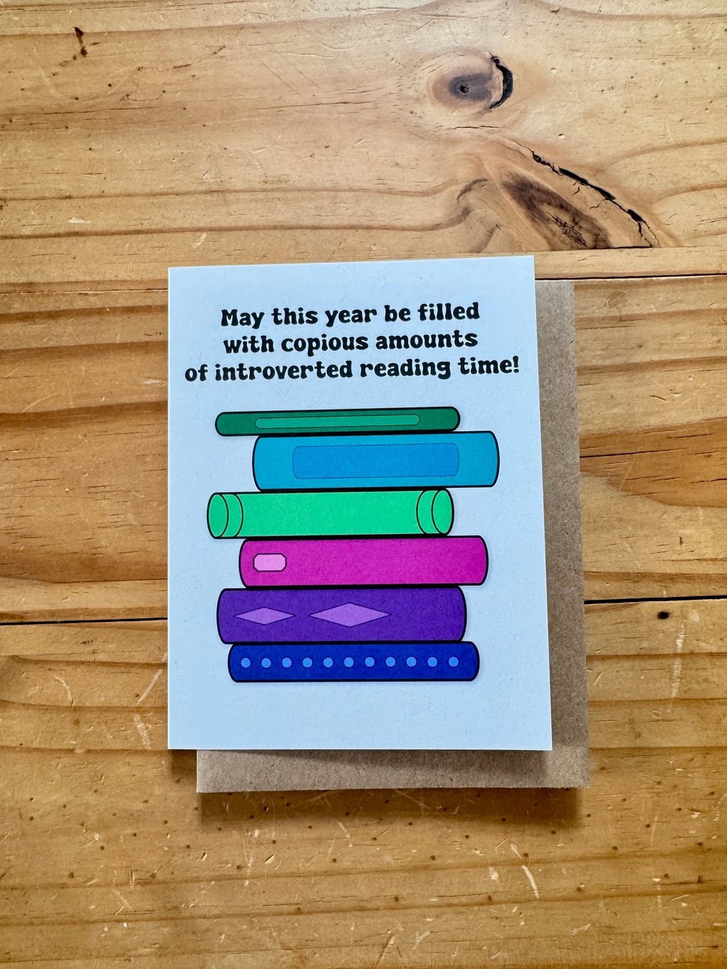 Book Themed Birthday Card - Introvert