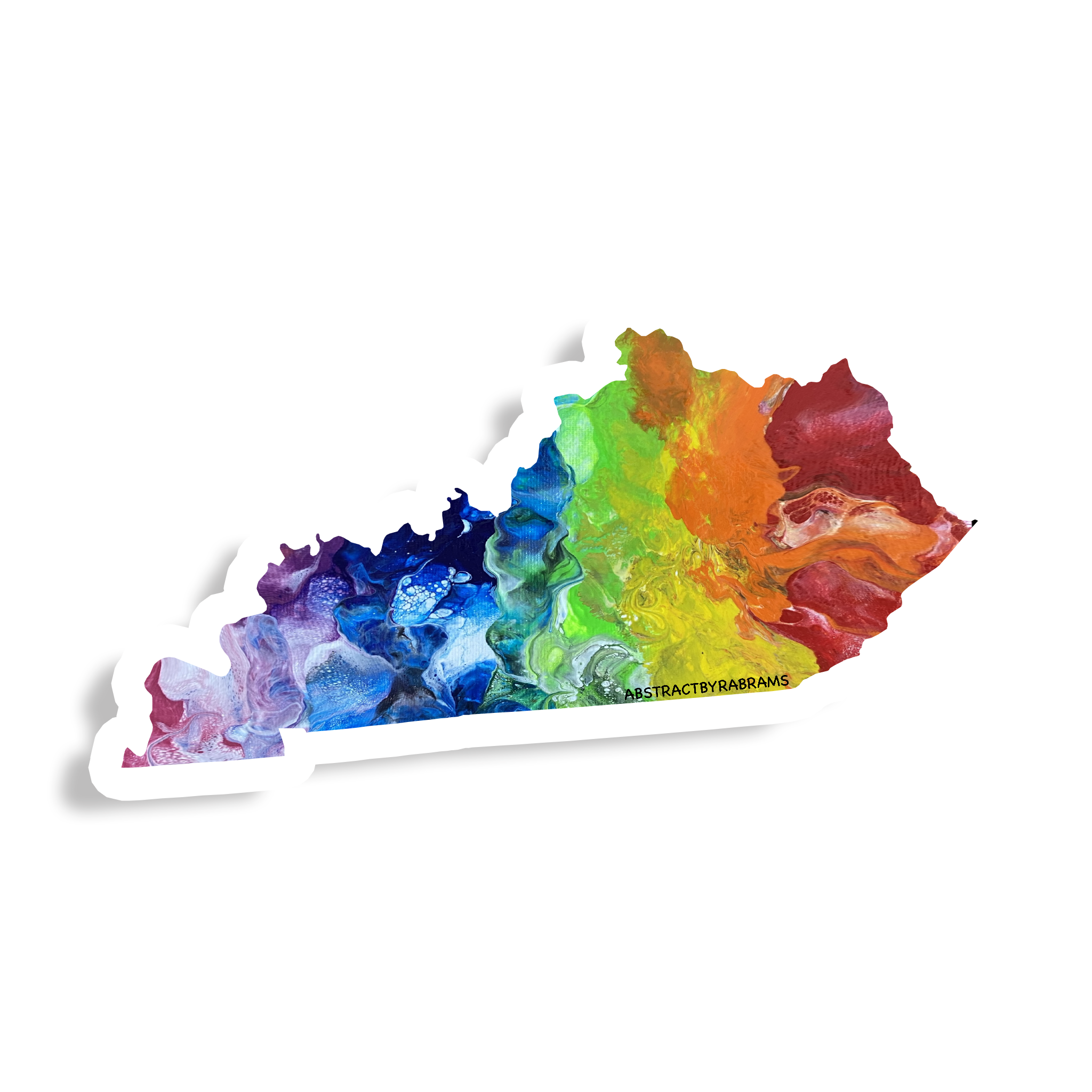 Kentucky State Sticker - Trans Pride - Rainbow - LGBTQ