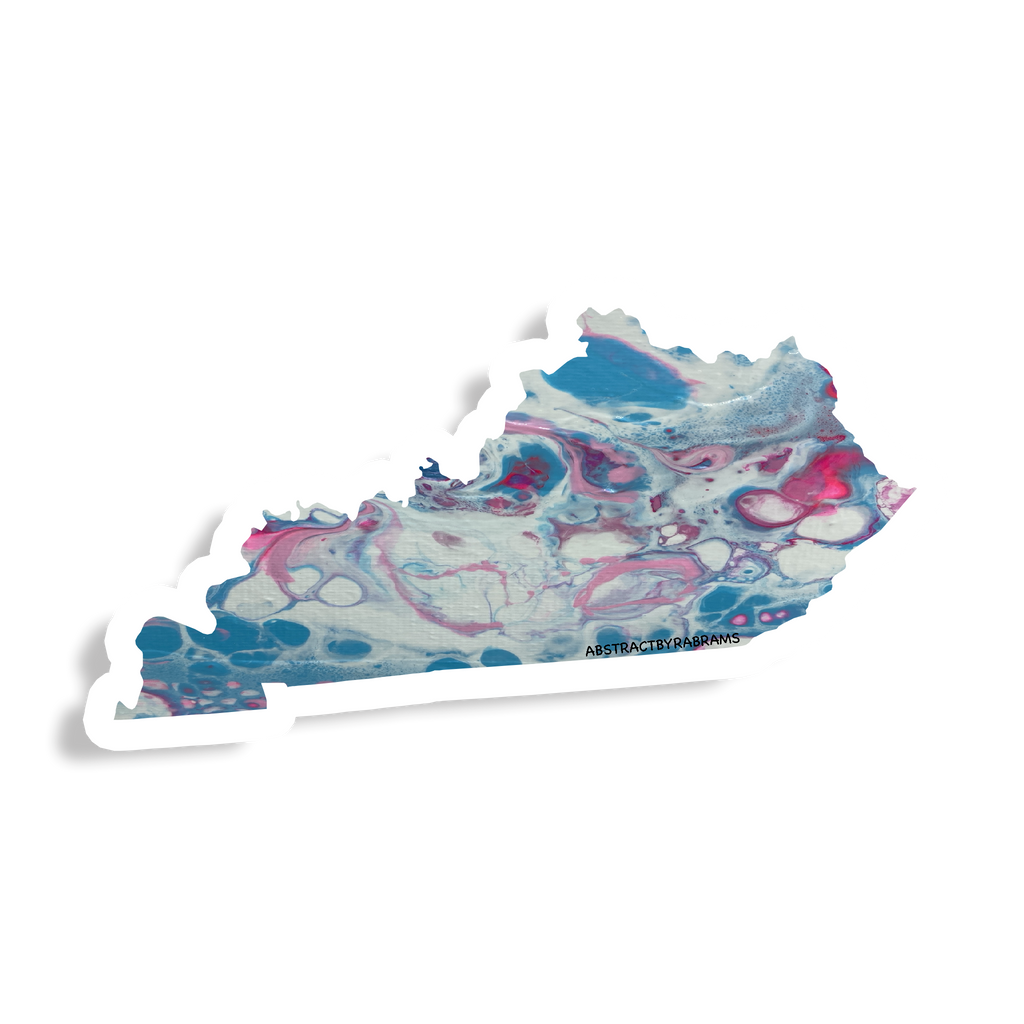 Kentucky State Sticker - Trans Pride - Rainbow - LGBTQ