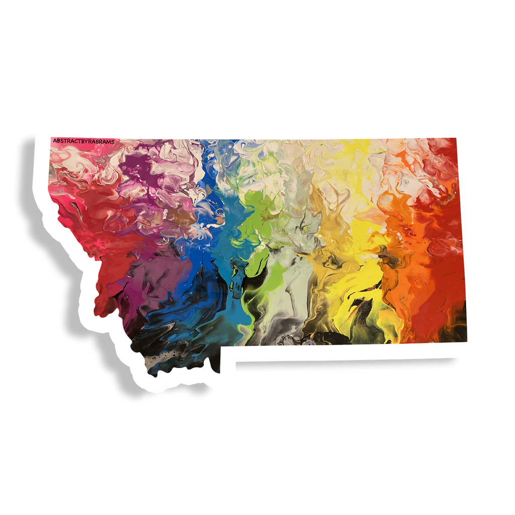 Montana State Sticker - Vinyl - Waterproof - LGBTQ - Trans