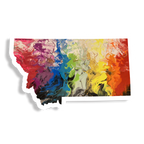 Montana State Sticker - Vinyl - Waterproof - LGBTQ - Trans