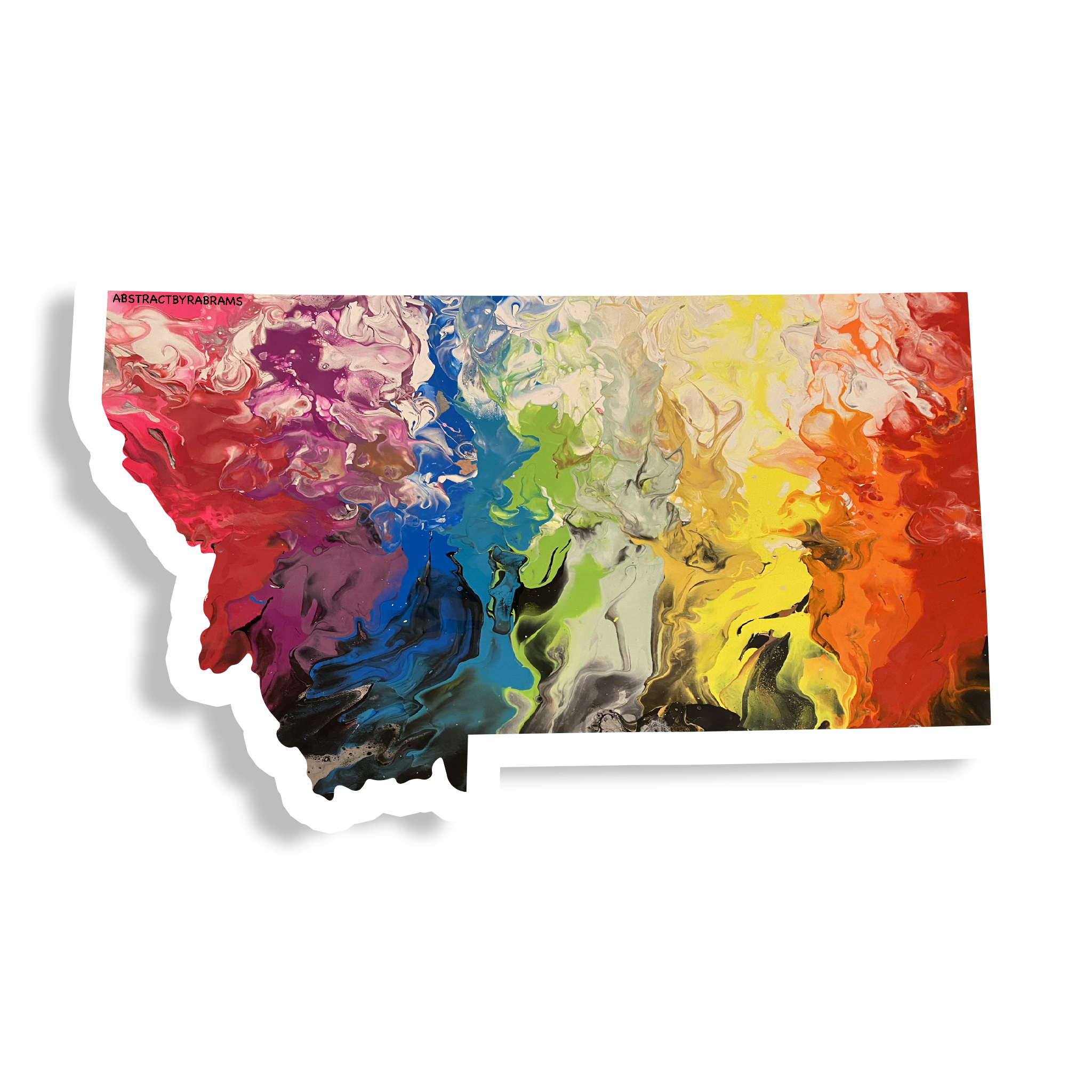 Montana State Sticker - Vinyl - Waterproof - LGBTQ - Trans